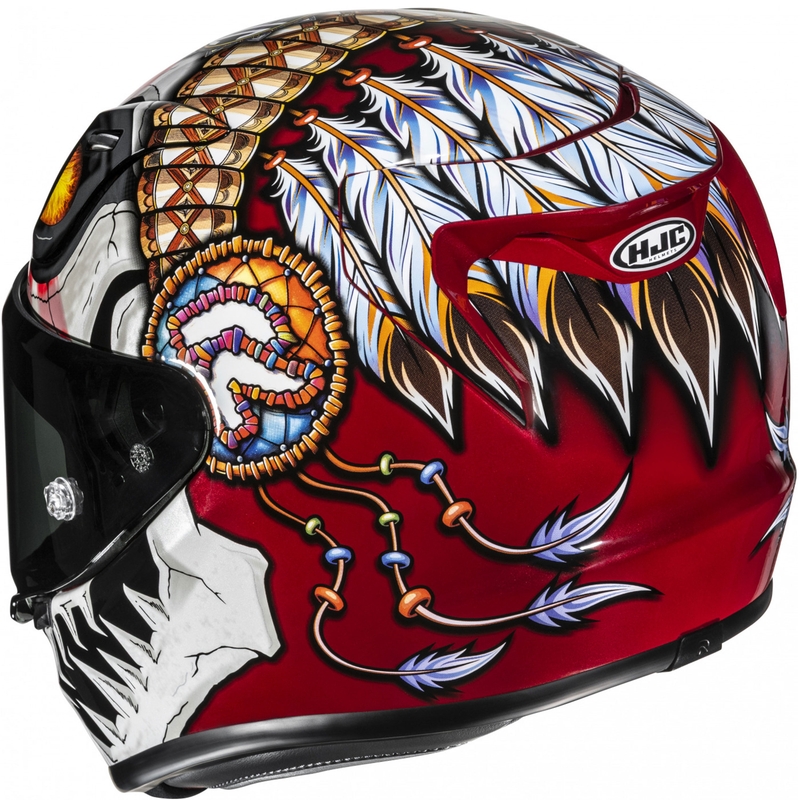HJC RPHA 12 Skully MC1 Integralhelm Motorrad weiß-rot