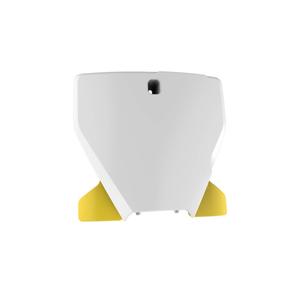 Number plate POLISPORT 8666500006 White bd/Green DB