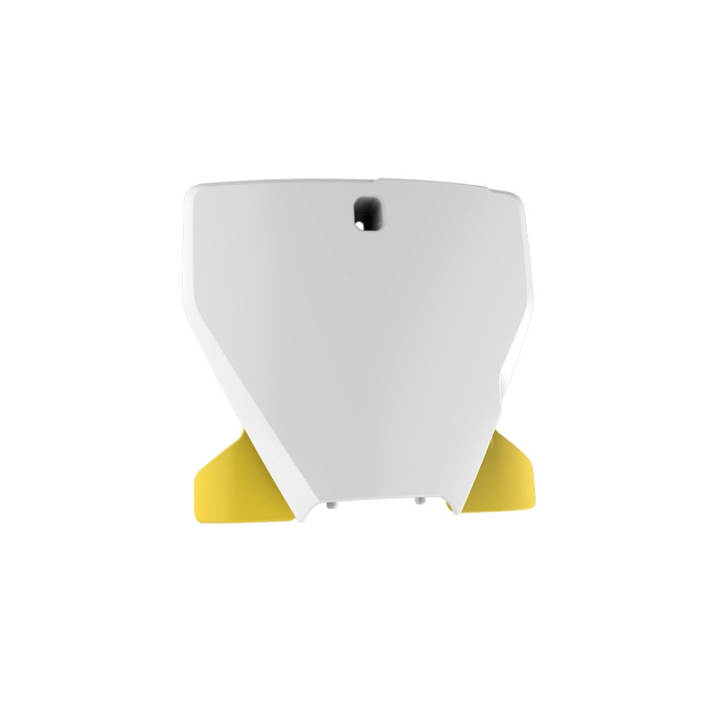 Number plate POLISPORT White bd/Green DB