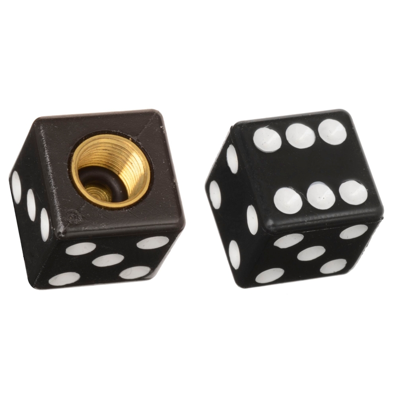 Oxford Lucky Dice schwarze Ventilkappen