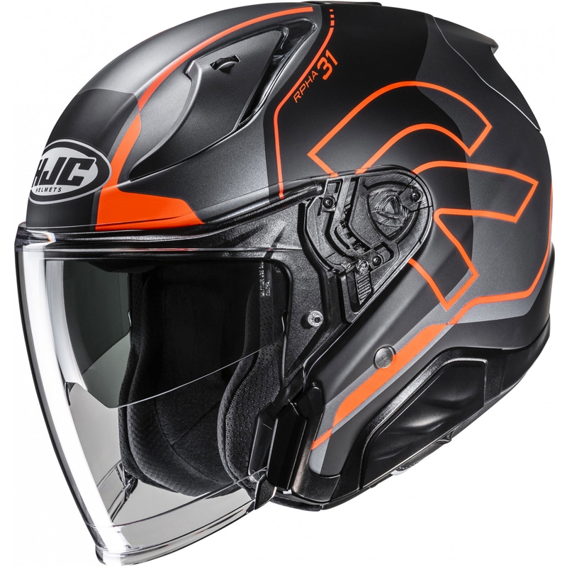 Jet-Motorradhelm RPHA 31 Dereen MC6HSF schwarz-grau-orange