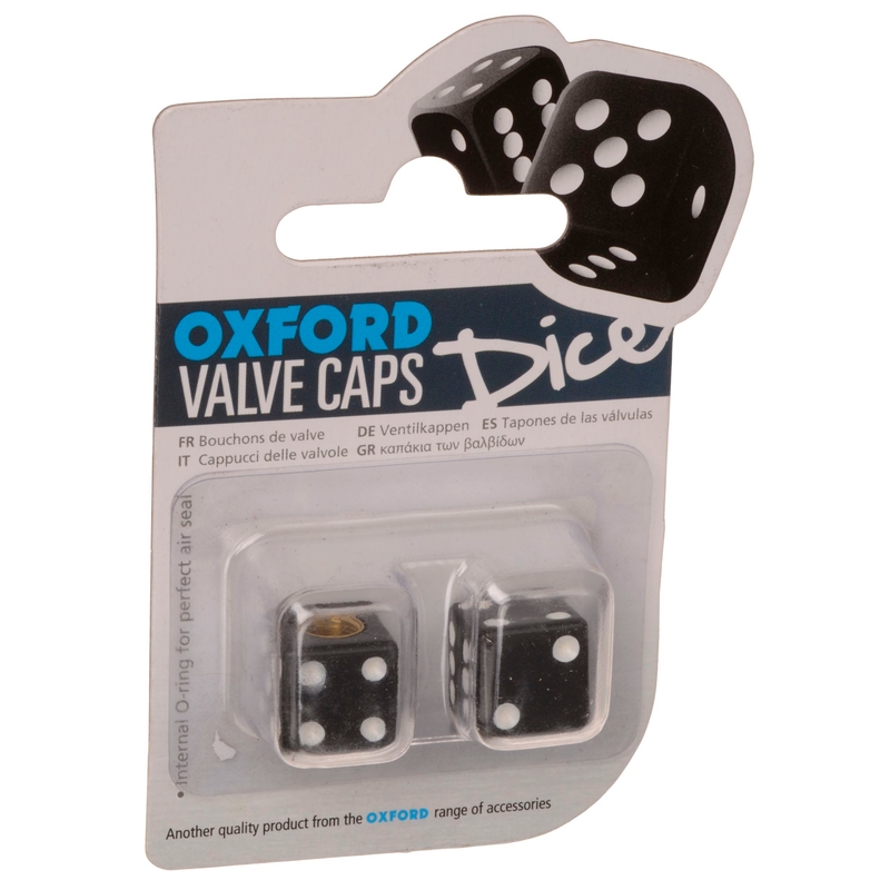 Oxford Lucky Dice schwarze Ventilkappen