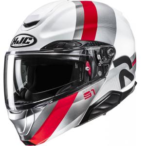 HJC RPHA 91 Fensh MC1 Motorrad-Klapphelm Weiß-Silber-Rot