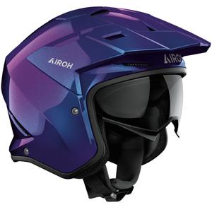 Trial Motorradhelm Airoh Kombakt Shimmer glänzend lila-blau