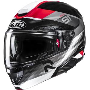 Klapphelm Motorrad HJC RPHA 91 Madal MC1 schwarz-grau-rot