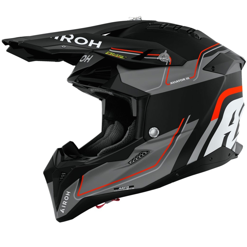 Motocross-Helm Airoh Aviator 3 Leader matt orange