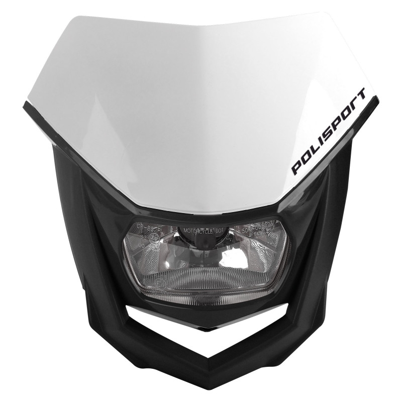 Maske mit Leuchte POLISPORT HALO weiss/schwarz