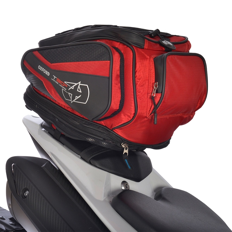 Tankrucksack und Satteltasche Oxford T30R Time Tank 'n' Tailer schwarz und rot