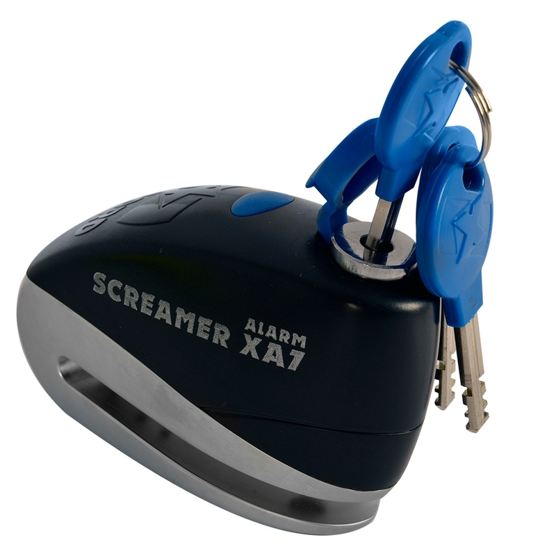 Oxford Screamer XA7 Scheibenbremsschloss silber-schwarz