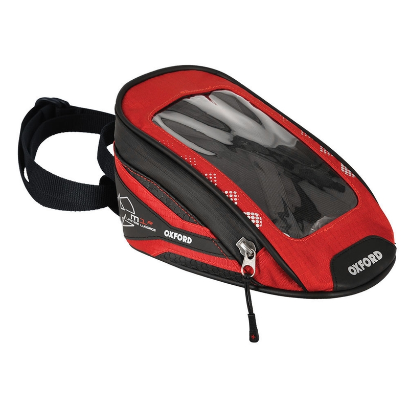 Tankrucksack für Motorrad Oxford M1R Micro schwarz-rot