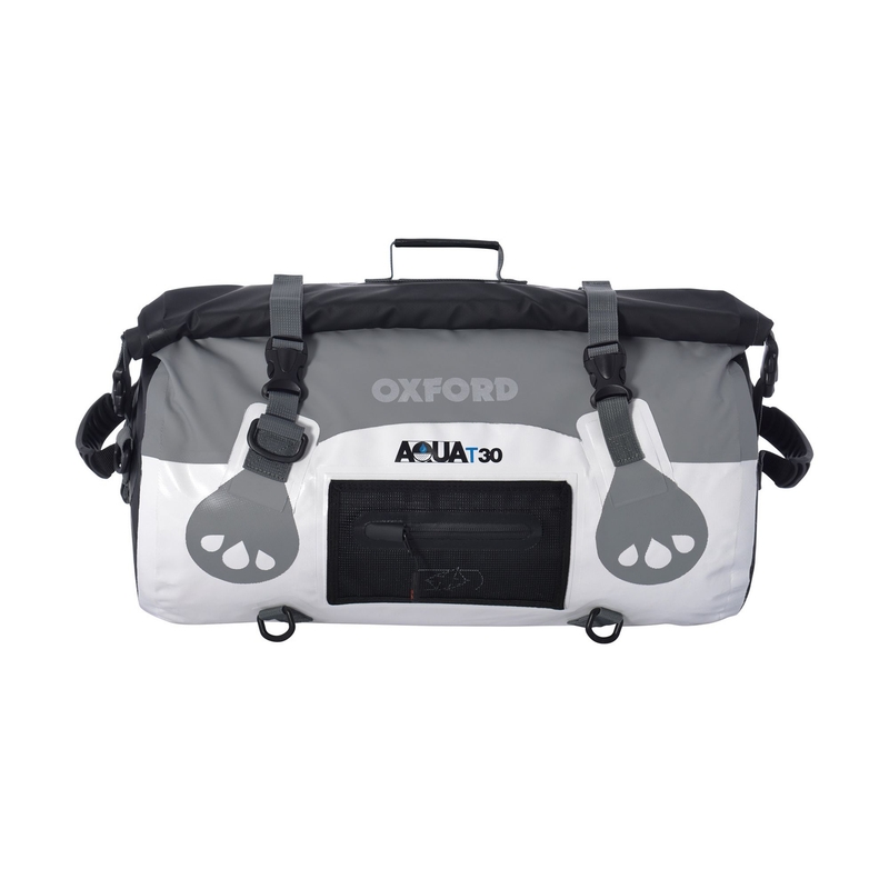 Wasserdichte Oxford Aqua30 Rolltasche weiß-grau