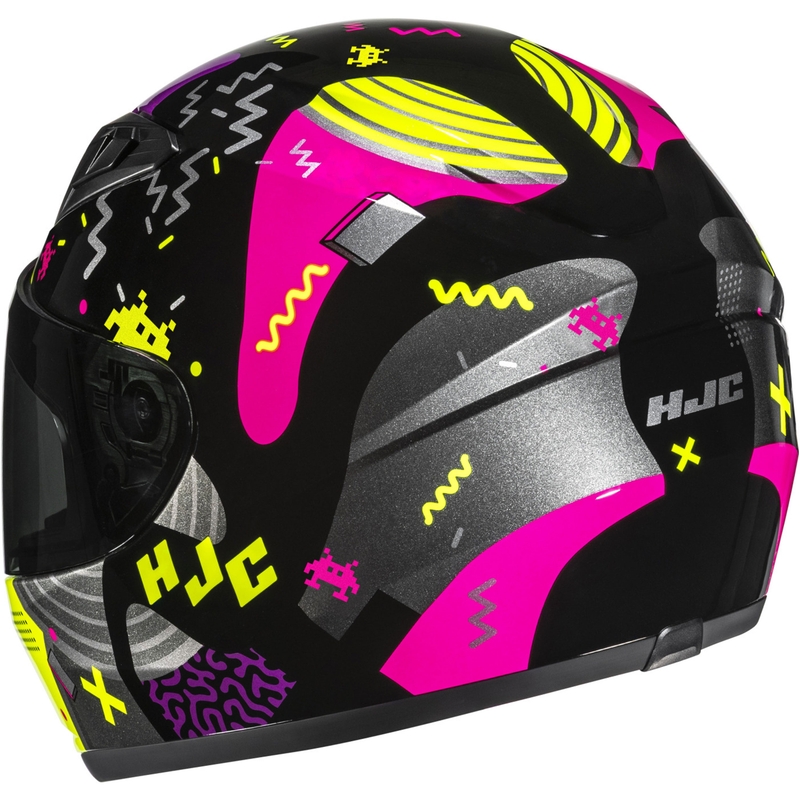 Kinder-Integralhelm HJC Y10 Mika MC3H schwarz-pink