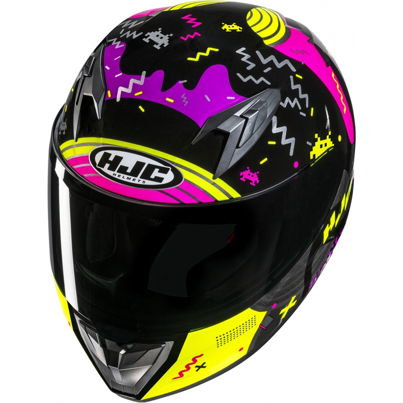 Kinder-Integralhelm HJC Y10 Mika MC3H schwarz-pink