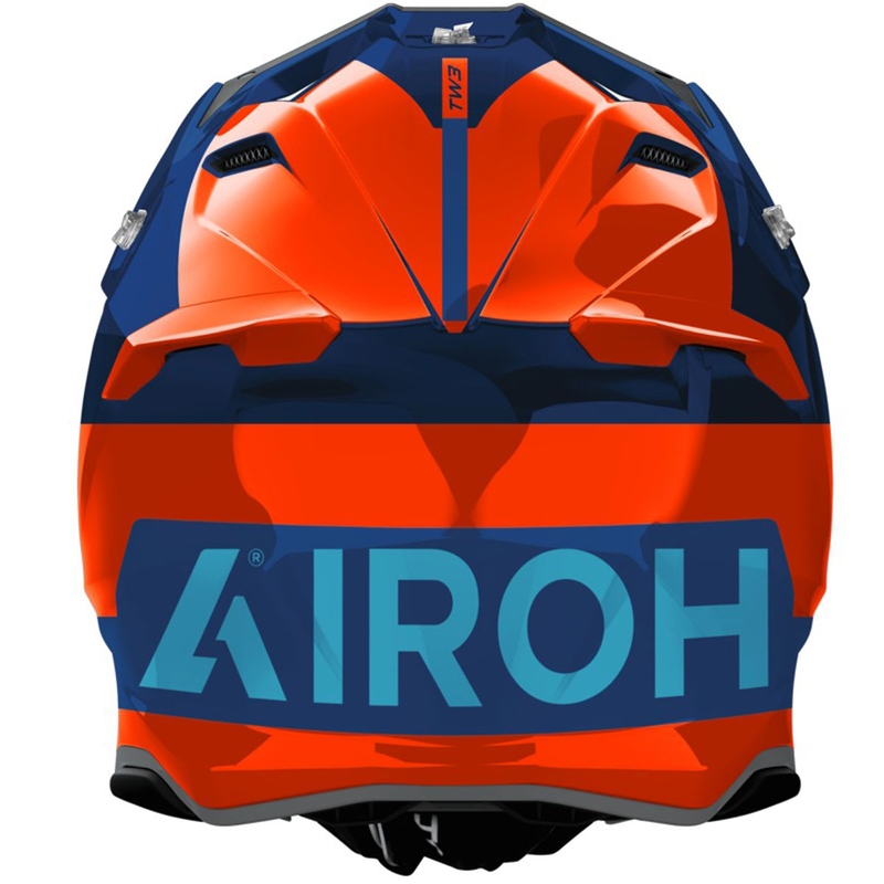 Motocross-Helm Airoh Twist 3 Fancy glänzend fluo orange-blau