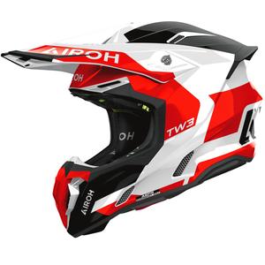 Motocross-Helm Airoh Twist 3 Fancy glänzend rot