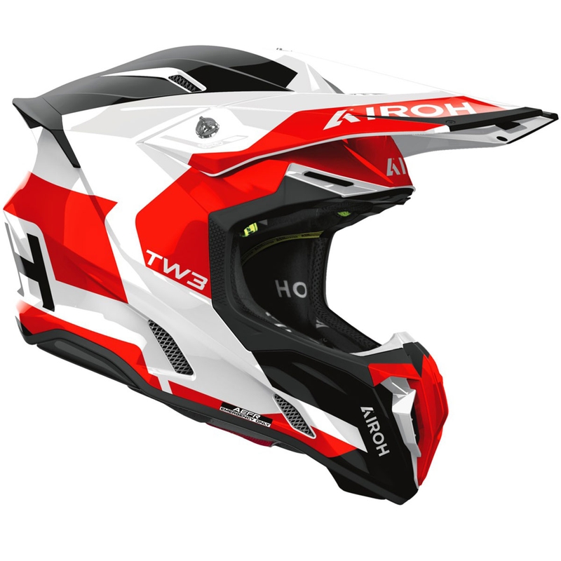 Motocross-Helm Airoh Twist 3 Fancy glänzend rot