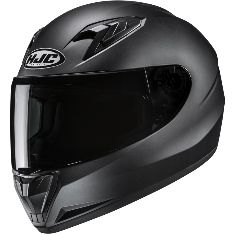 HJC Y10 Kinder-Integralhelm für Motorräder, einfarbig seidenmatt schwarz