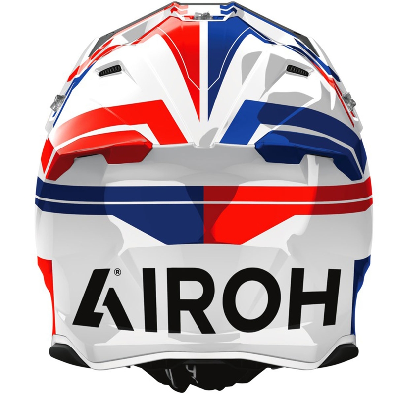 Motocrosshelm Airoh Twist 3 Dynasty glänzend blau-rot
