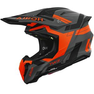 Motocross-Helm Airoh Twist 3 Dynasty matt fluo orange