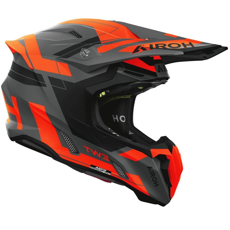 Motocross-Helm Airoh Twist 3 Dynasty matt fluo orange