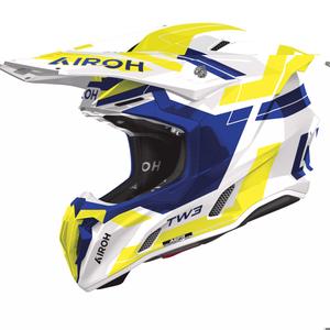 Airoh Twist 3 Dynasty Motocrosshelm glänzend blau-fluo gelb