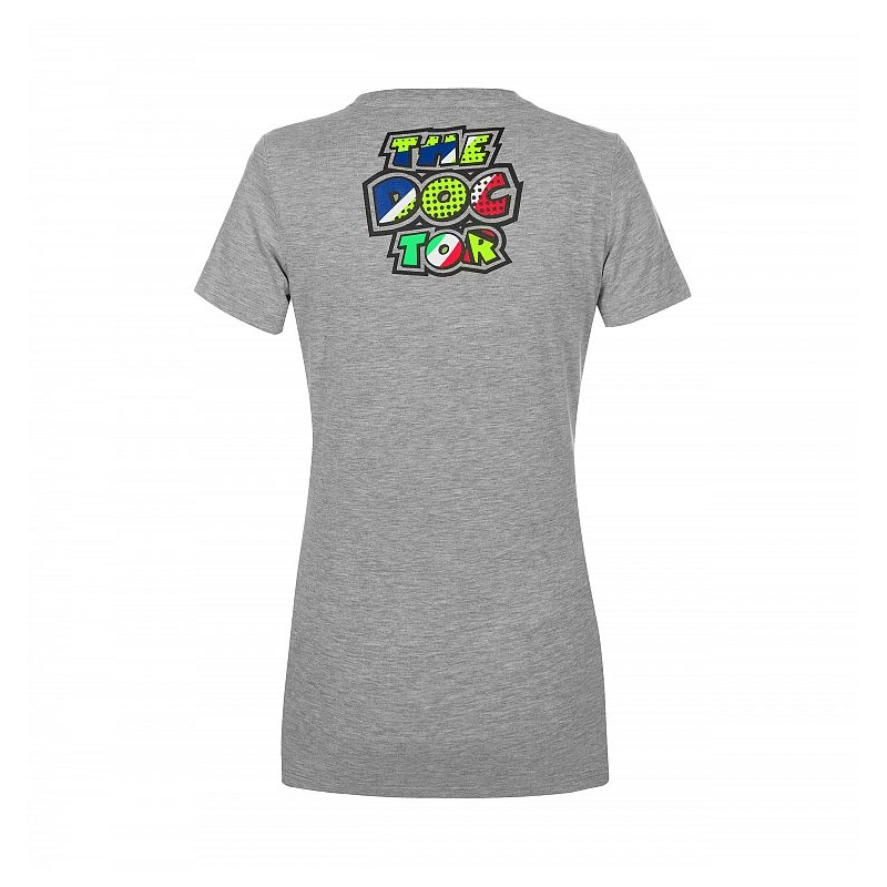 Damen-T-Shirt VR46 Valentino Rossi POP ART grau Ausverkauf