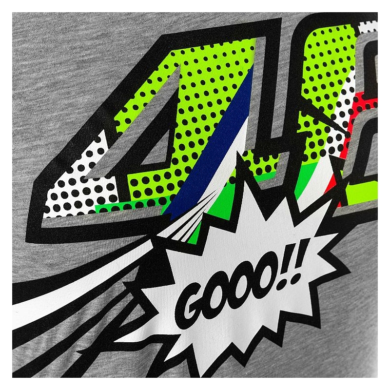 Damen-T-Shirt VR46 Valentino Rossi POP ART grau Ausverkauf