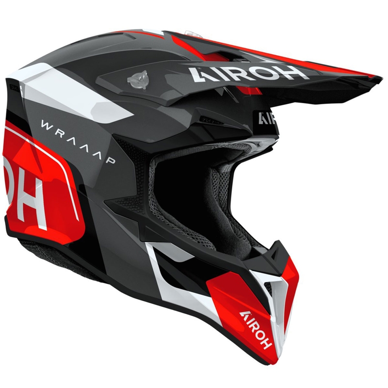 Airoh Wraaap Conquer Motocross-Helm glänzend rot