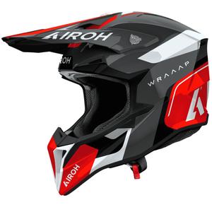 Airoh Wraaap Conquer Motocross-Helm glänzend rot
