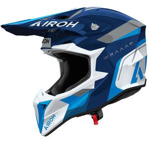 Airoh Wraaap Conquer Motocross-Helm glänzend blau