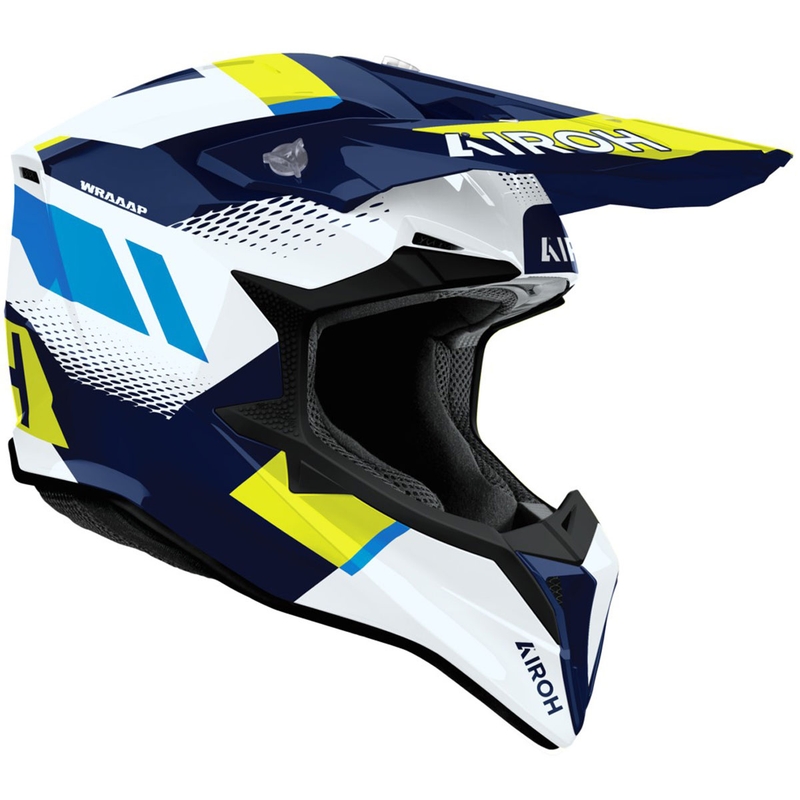 Airoh Wraaap Vision Motocrosshelm glänzend gelb-blau