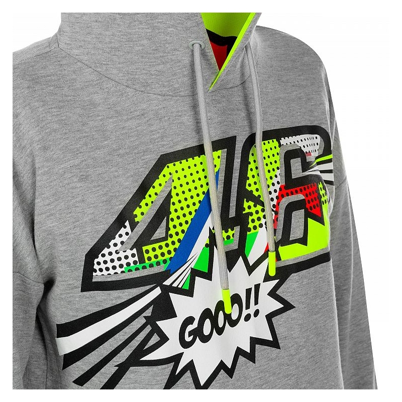 Damen Sweatshirt VR46 Valentino Rossi POP ART Fleece grau