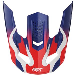 Visier für Shot Speed Beast Helme perlblau-rot