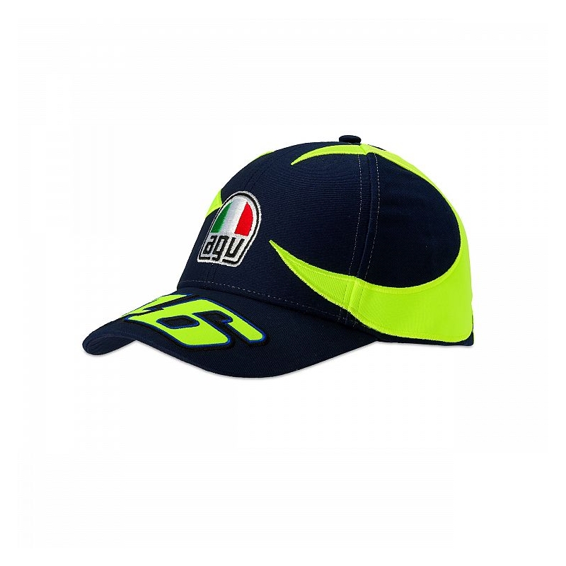 Kindermütze VR46 Valentino Rossi REPLIKA SUN AND MOON blau-gelb