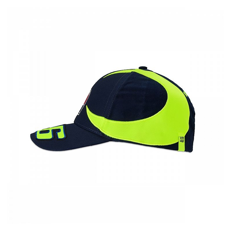 Kindermütze VR46 Valentino Rossi REPLIKA SUN AND MOON blau-gelb