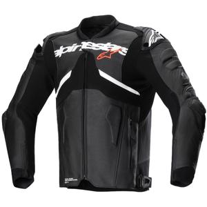 Alpinestars Atem 5 Leder-Motorradjacke schwarz-weiß