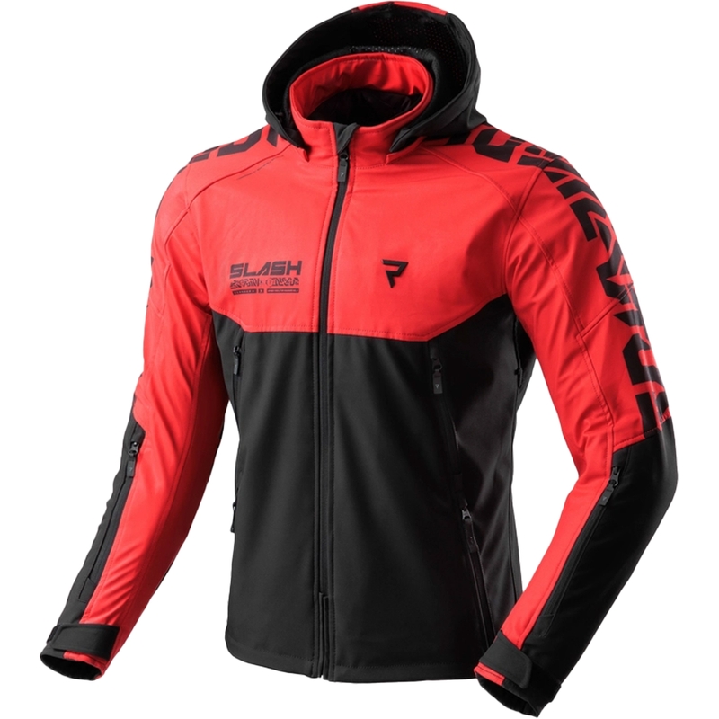 Rebelhorn Slash schwarz-rote Softshell-Motorradjacke
