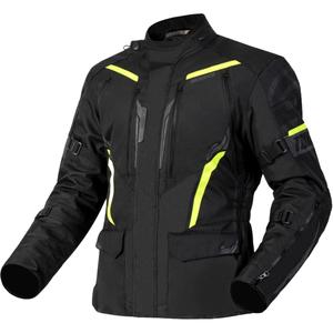 Motorradjacke Ozone Tour III schwarz-anthrazit-fluo gelb