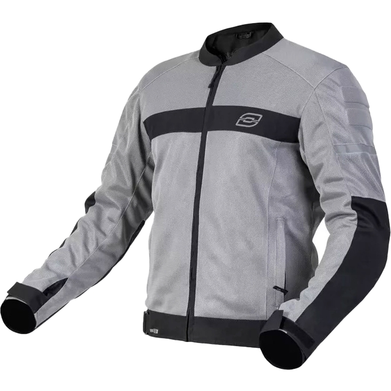 Ozone Dart Motorradjacke silber-schwarz