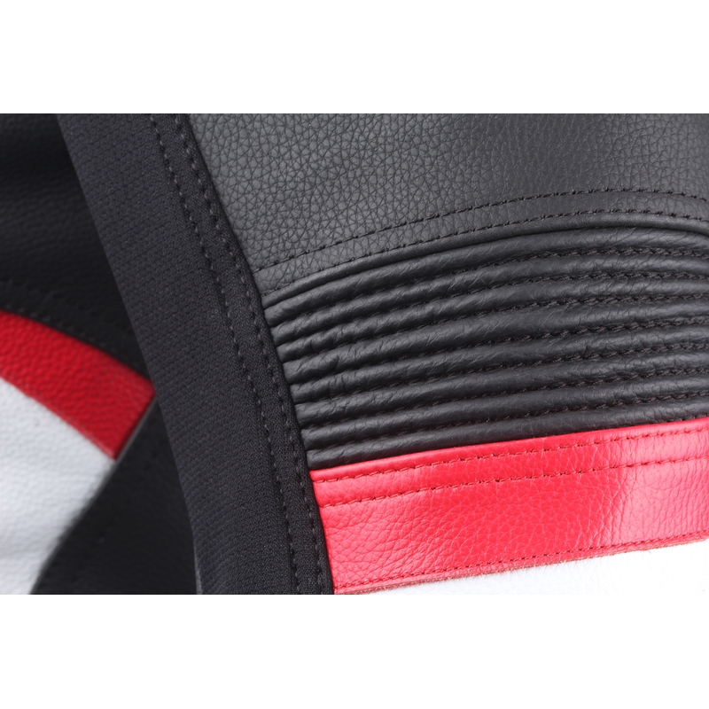 Street Racer Bexter Schwarz, Weiß und Rot Motorrad Jacke Ausverkauf