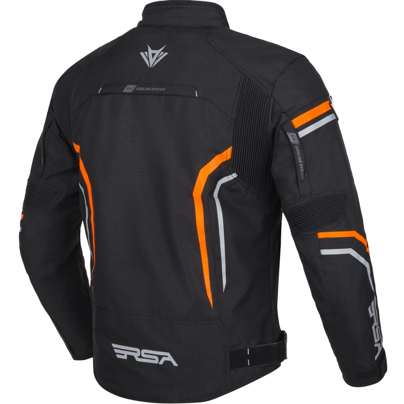 Motorradjacke RSA Compact 2 schwarz-grau-orange
