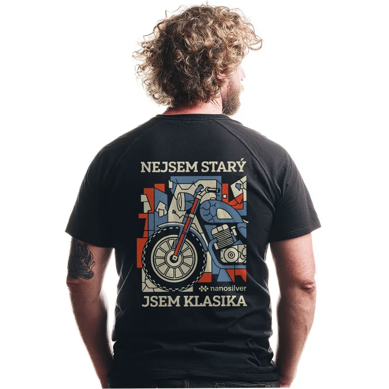 Funktions-T-Shirt nanosilver® I AM A CLASSIC schwarz