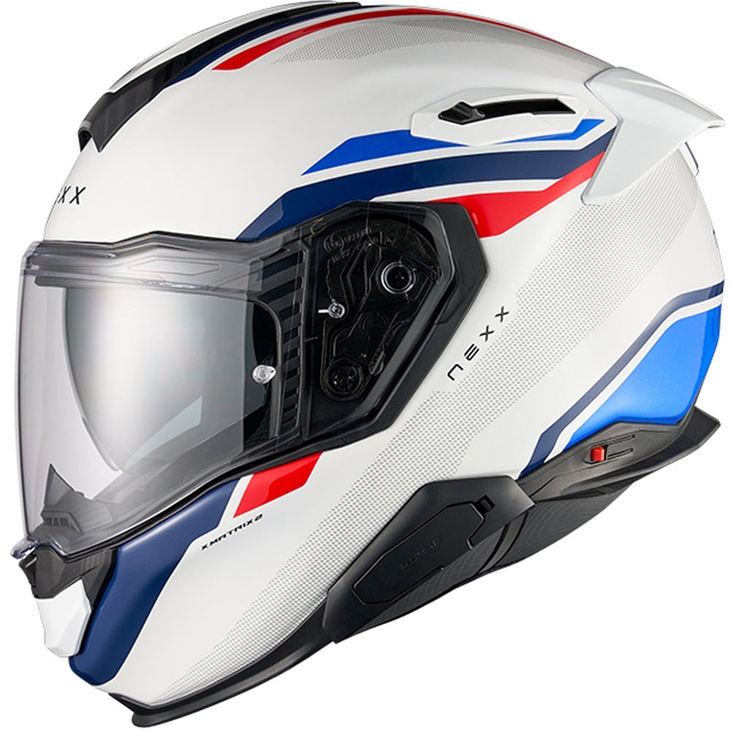 Nexx X.TR Quanta Integralhelm Motorrad weiß-blau