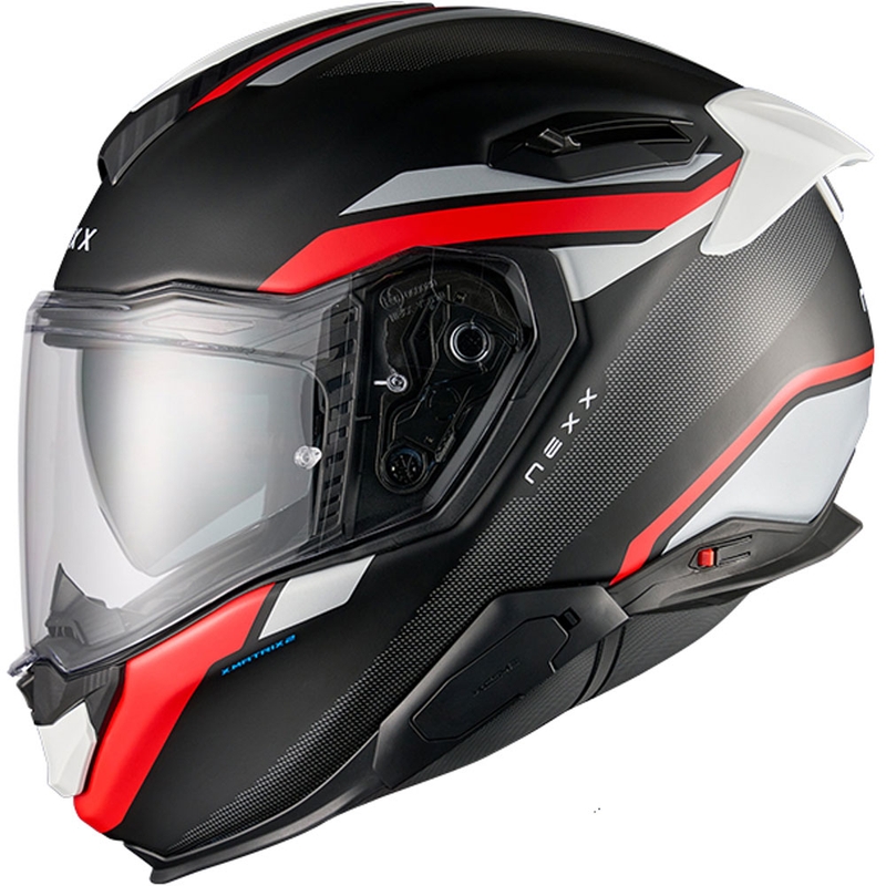 Nexx X.TR Quanta Integralhelm Motorrad matt schwarz-rot