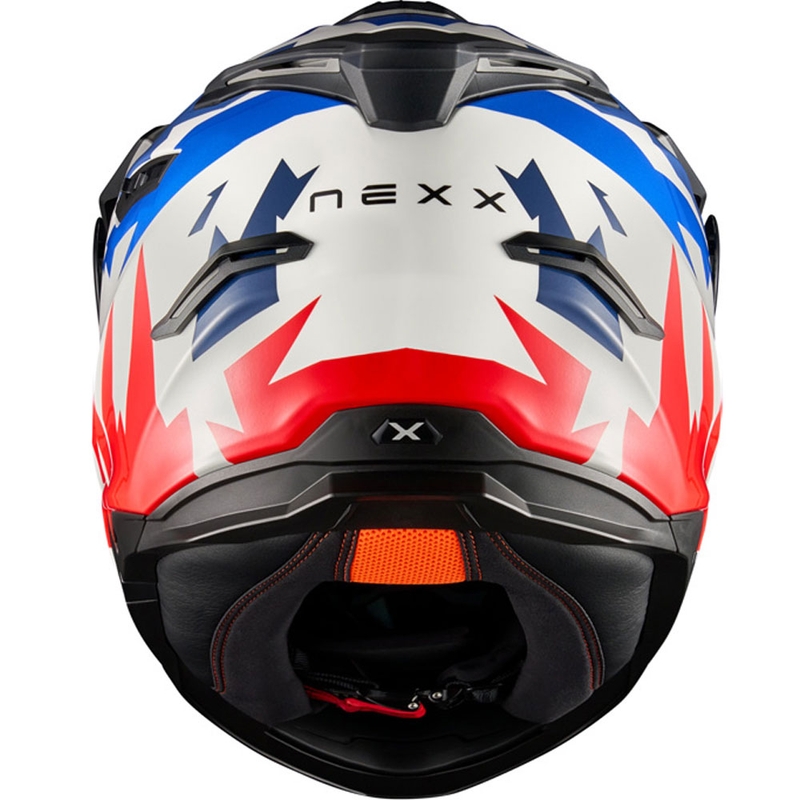 Enduro-Motorradhelm NEXX Y.TRAVL Primal blau-rot