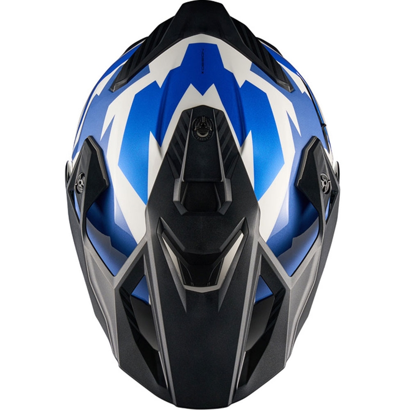 Enduro-Motorradhelm NEXX Y.TRAVL Primal blau-rot