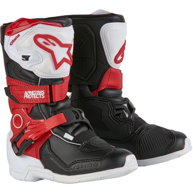 Motorradstiefel Alpinestars Tech 3S Kinder Schwarz-Weiß-Rot