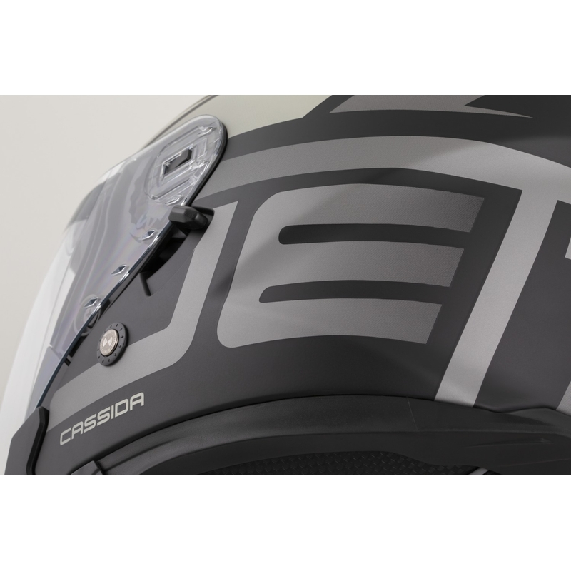 Cassida Jet Tech 2.0 RoTo Jet-Face-Motorradhelm, matt schwarz-grau-weiß