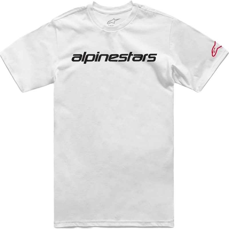 Alpinestars Linear Wordmark 2.0 CSF T-Shirt weiß-rot-schwarz