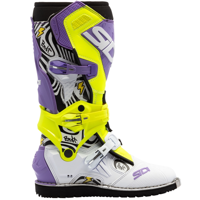 Motorradstiefel SiDi Crossair HD End BB002 lila-gelb-weiß